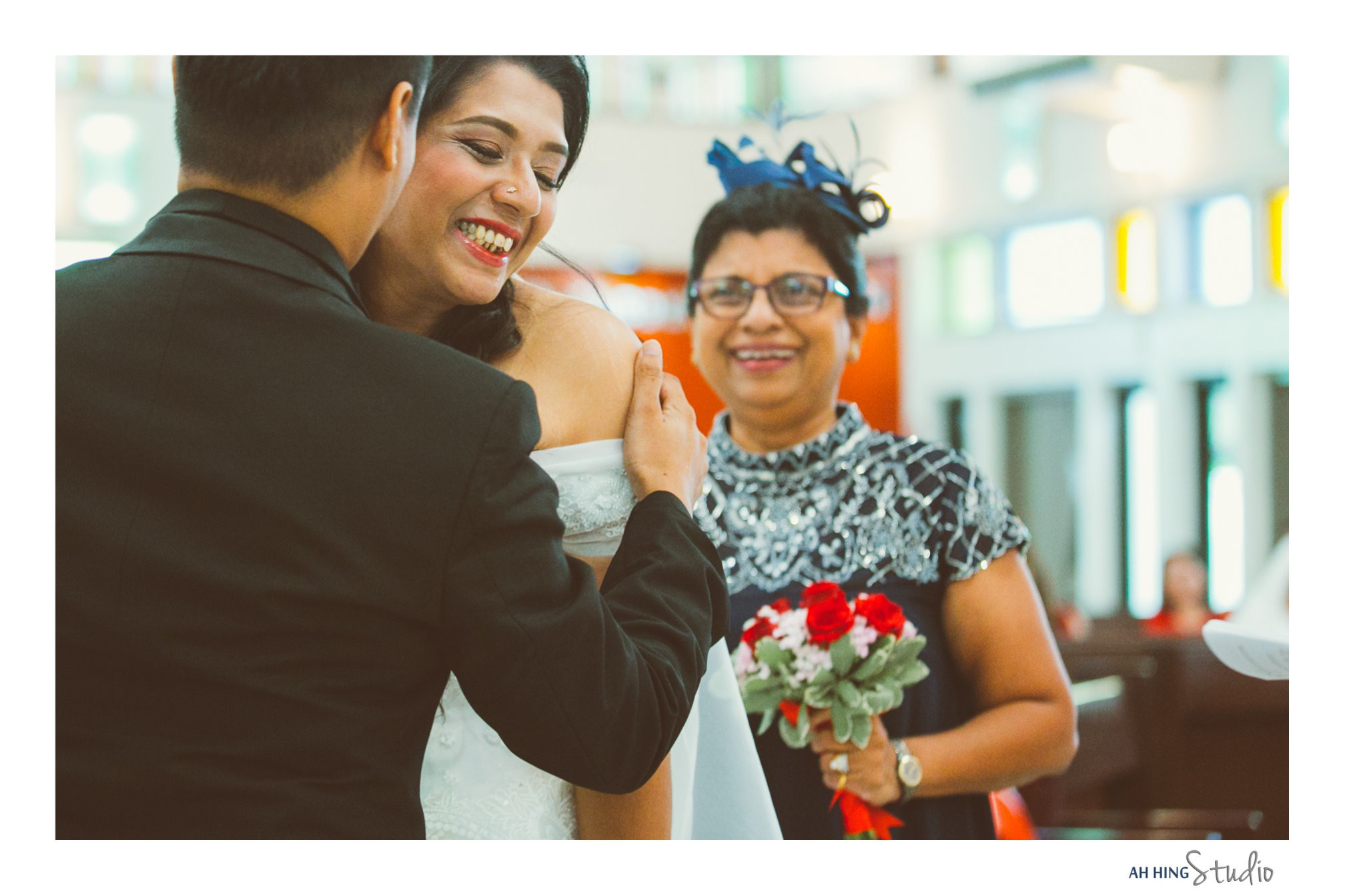 Adrian & Sandra opening wedding-day documentary moment, story opener frame 01, by Famous Bridal Kuantan