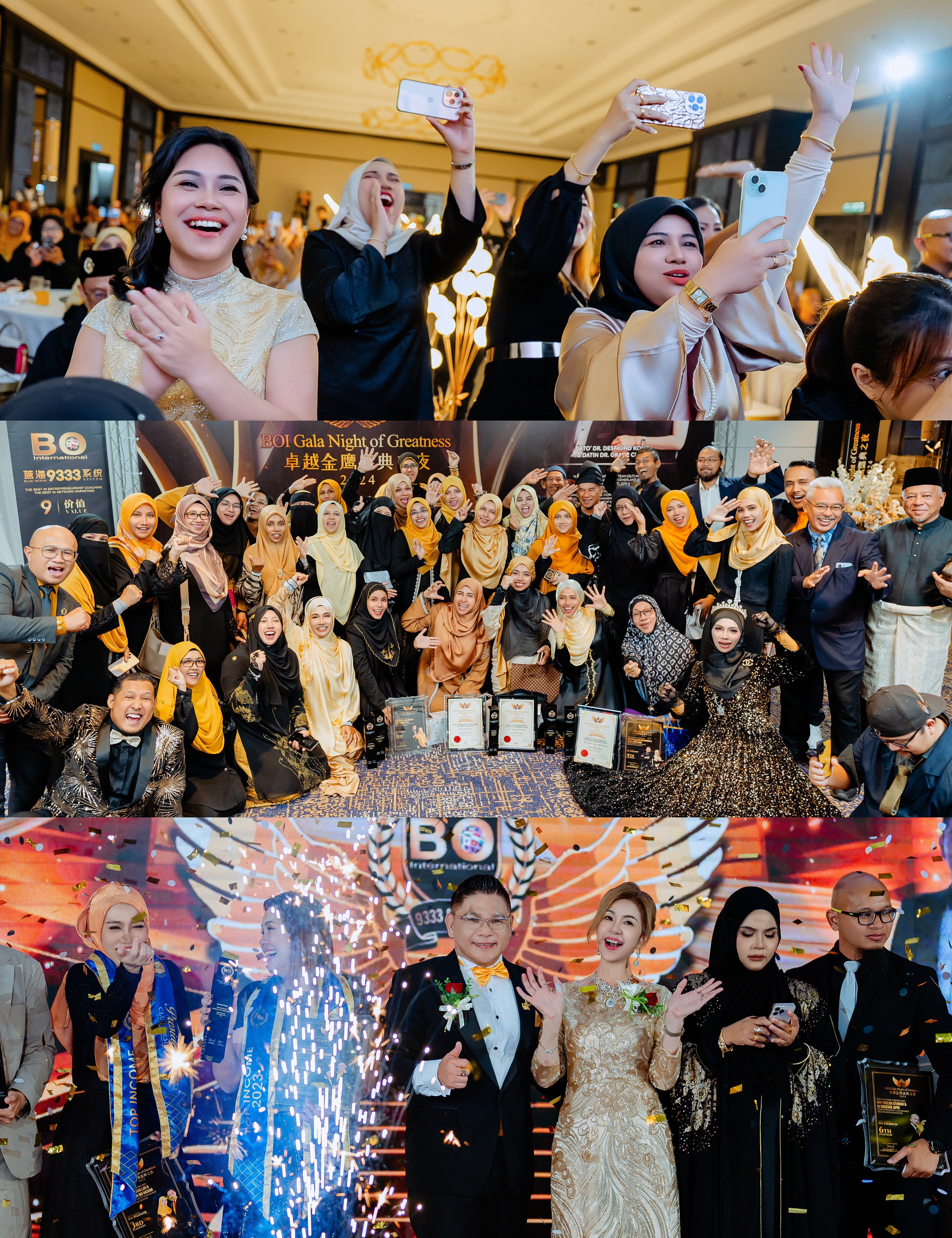 BOInternational Forever Living 2024 Gala Night gala dinner venue atmosphere photo, social-media-ready frame frame 05, by Famous Bridal Kuantan