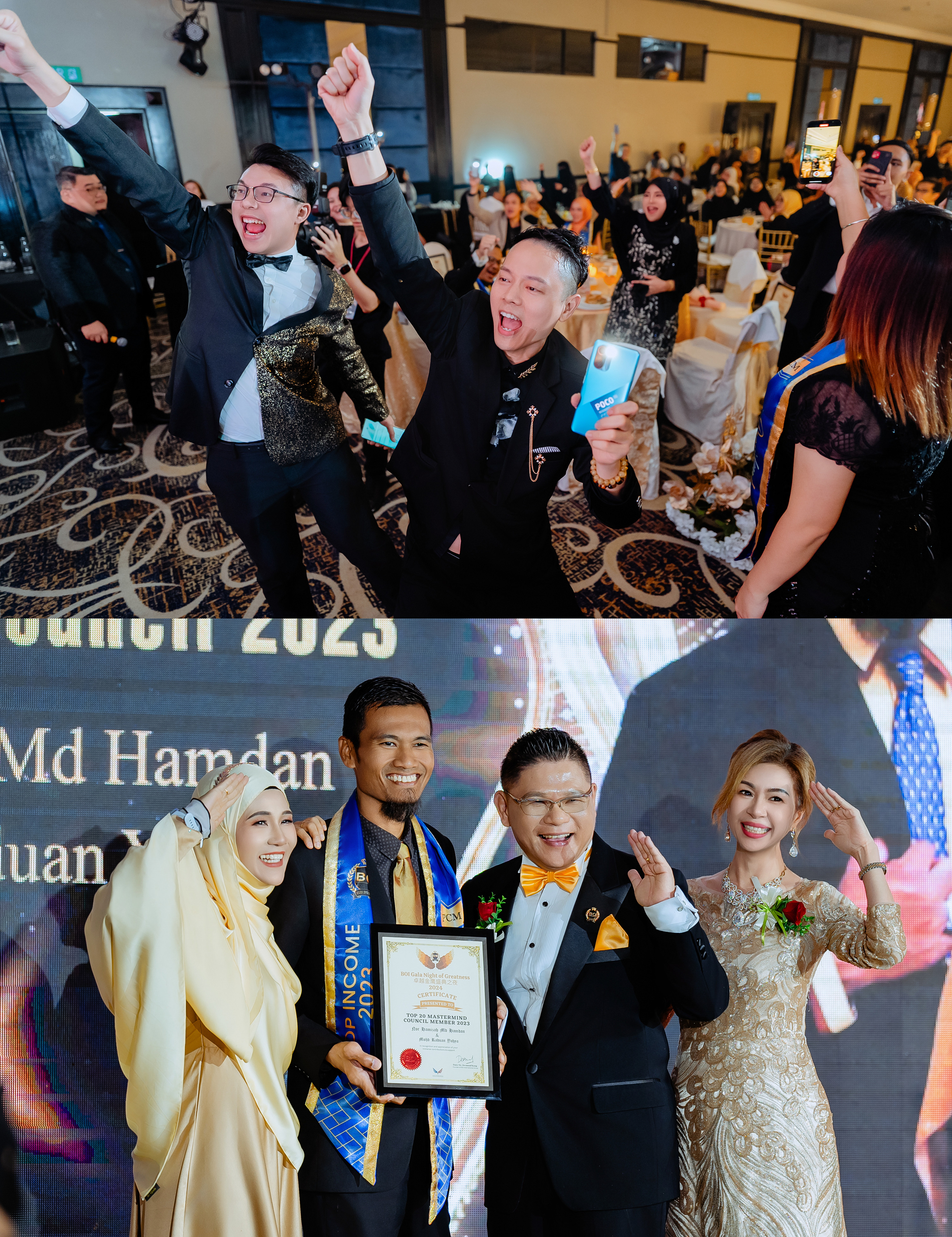 BOInternational Forever Living 2024 Gala Night gala dinner award presentation photo, people-focused moment frame 10, by Famous Bridal Kuantan