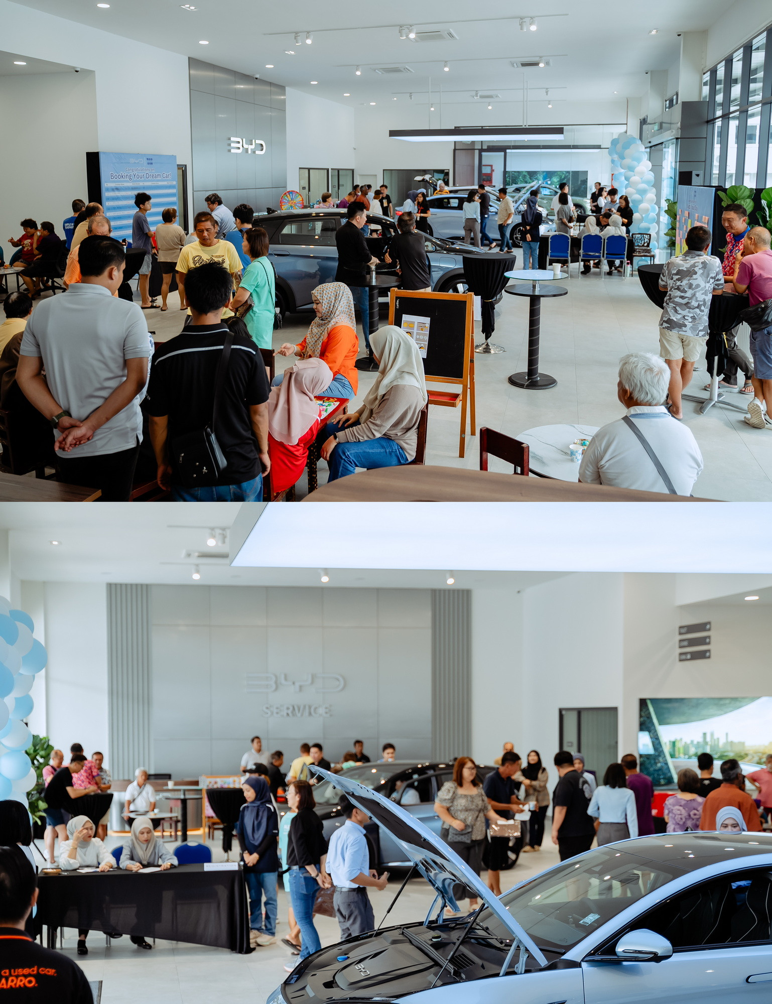 BYD Evolve Day at Macinda EV Kuantan guest interaction with vehicle photo, venue context frame 19, by Famous Bridal Kuantan