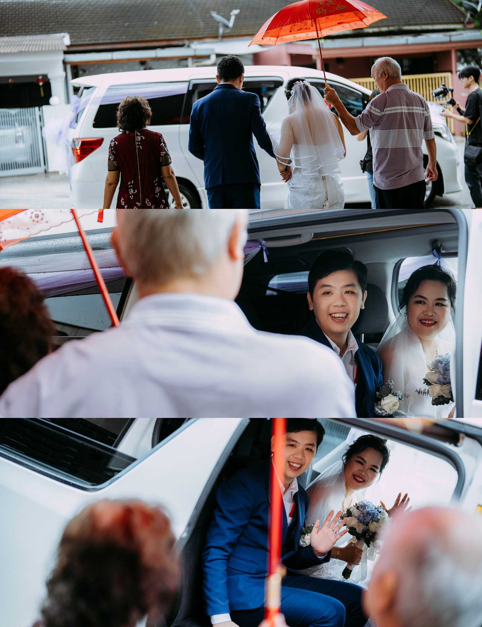 Calvin Yin & Vicky Phong bridal party group portrait, natural movement frame 05, by Famous Bridal Kuantan