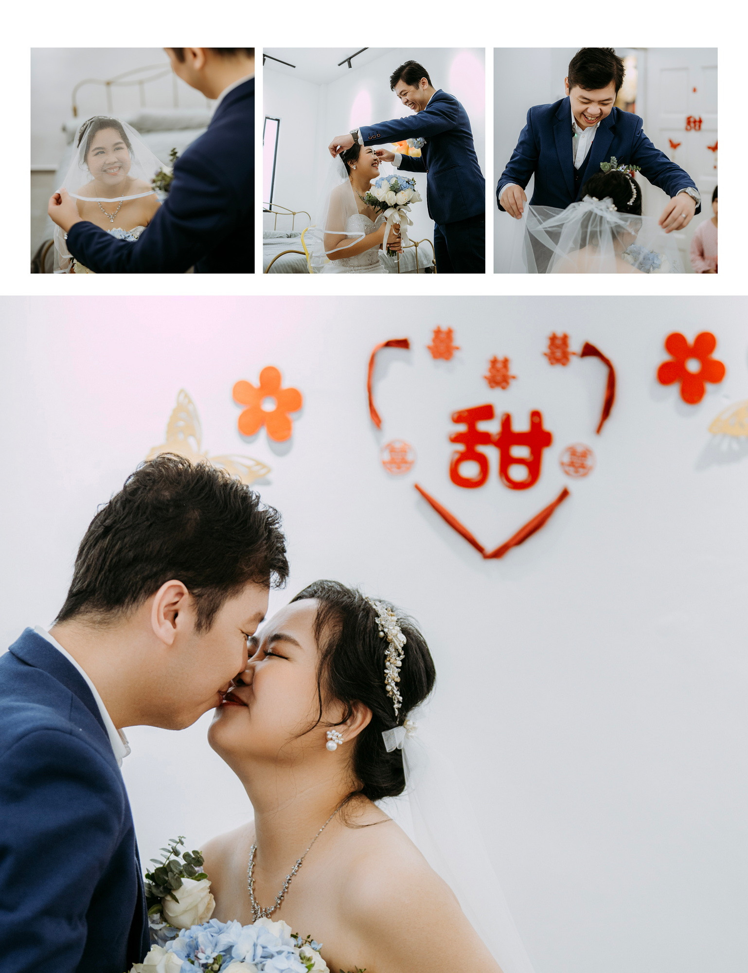 Calvin Yin & Vicky Phong groom preparation photography, natural movement frame 13, by Famous Bridal Kuantan