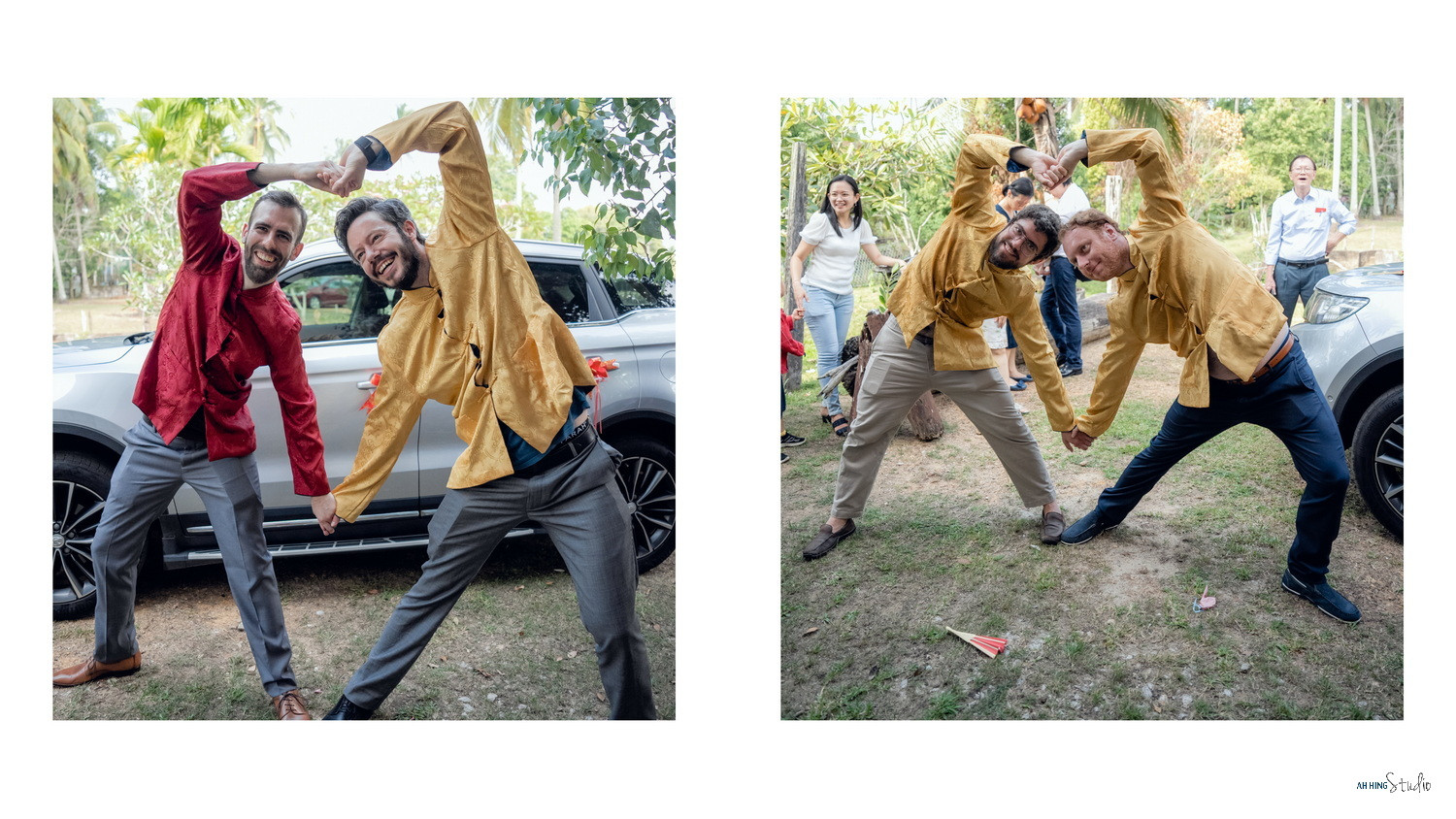 Dario & Adeline bridal party group portrait, natural movement frame 45, by Famous Bridal Kuantan