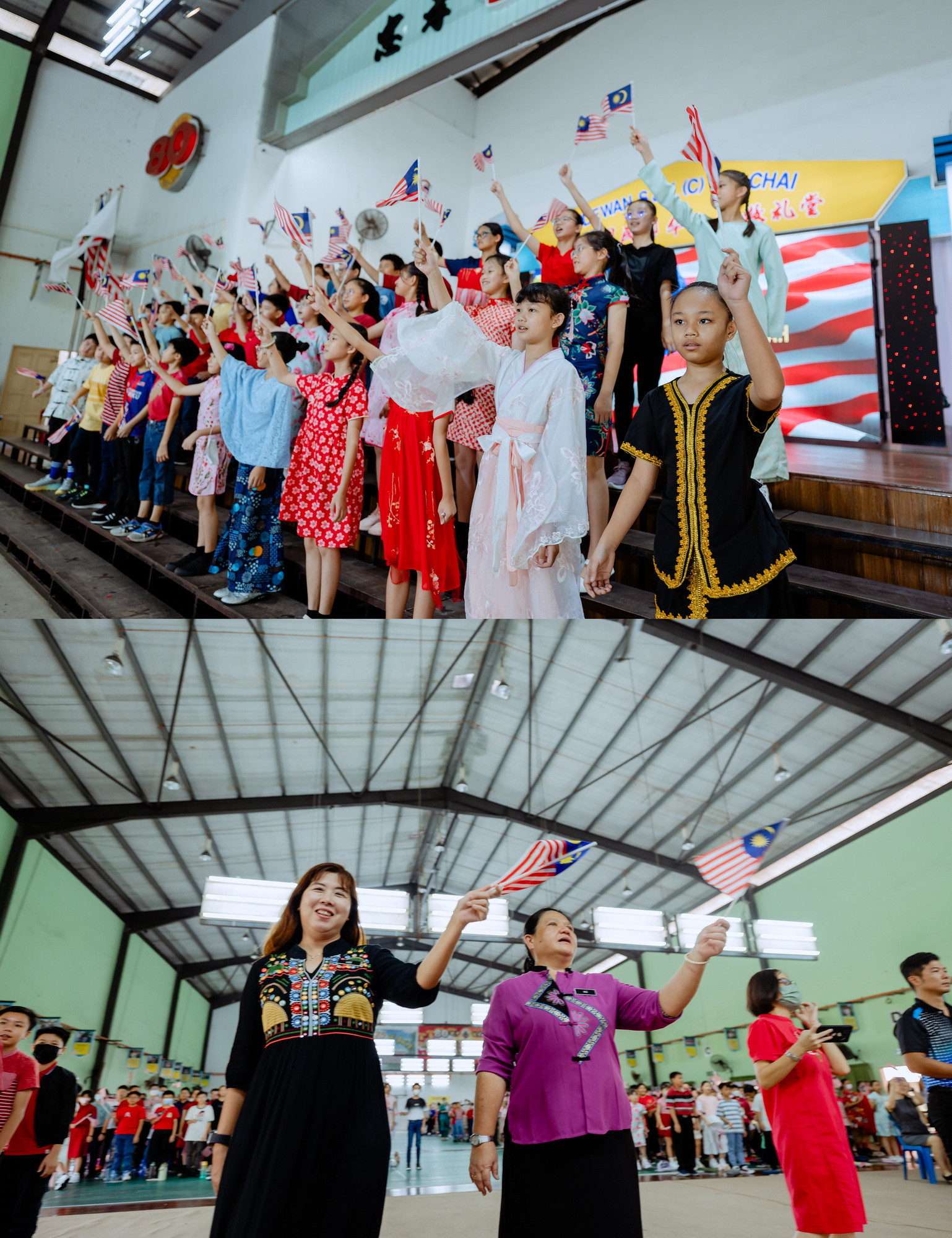 培才华小爱国歌曲歌唱比赛 audience reaction during school performance, team memory frame 14, by Famous Bridal Kuantan