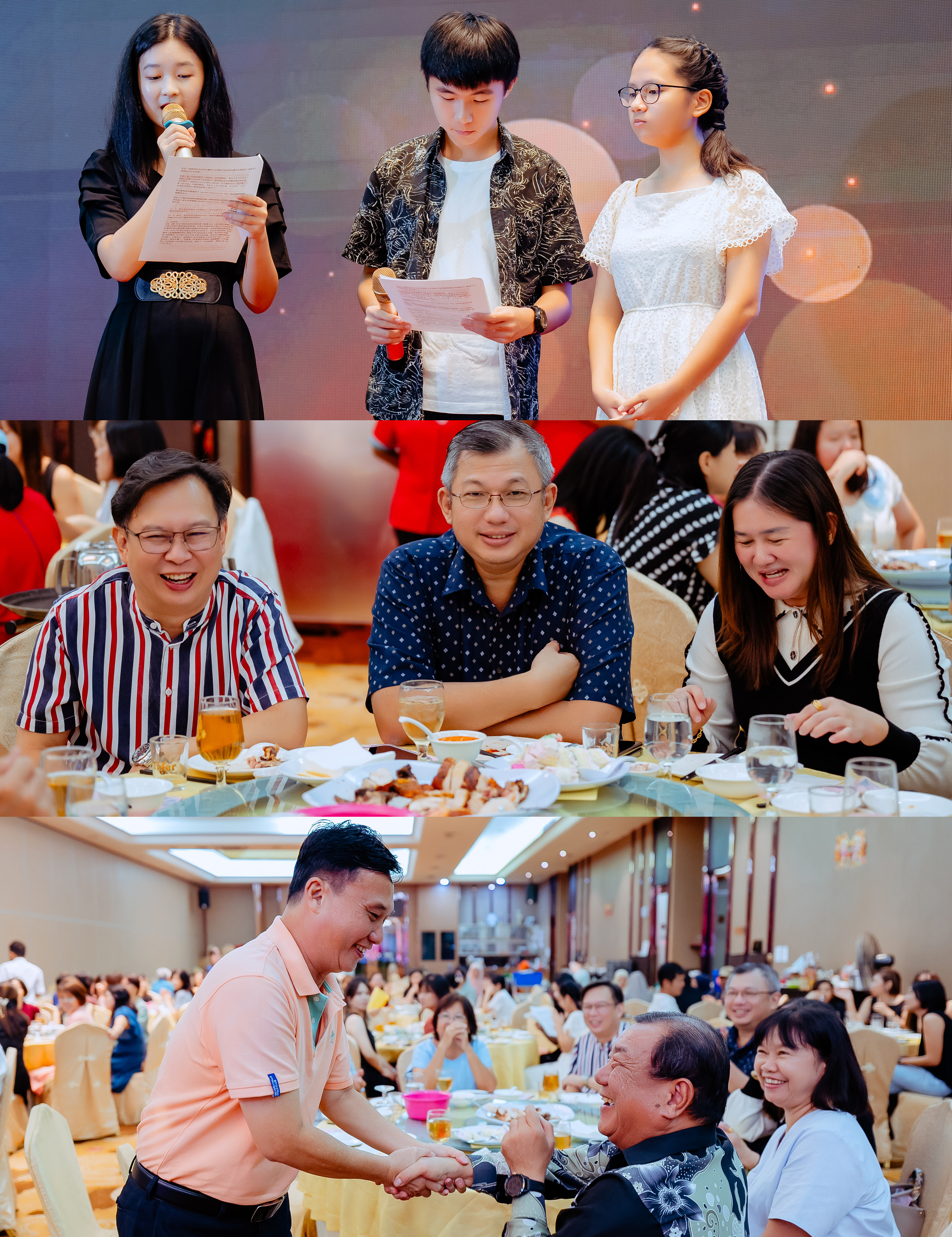 培才华校教师节与运动会慰劳联欢晚宴 teachers day dinner stage program photo, people-focused moment frame 02, by Famous Bridal Kuantan
