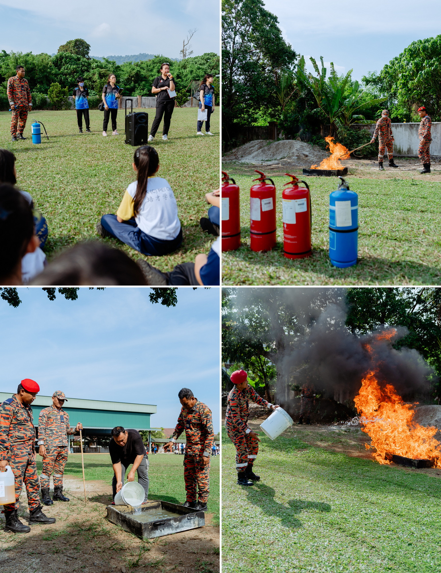 培才华校紧急疏散火警演习 fire drill assembly point photo, team memory frame 06, by Famous Bridal Kuantan