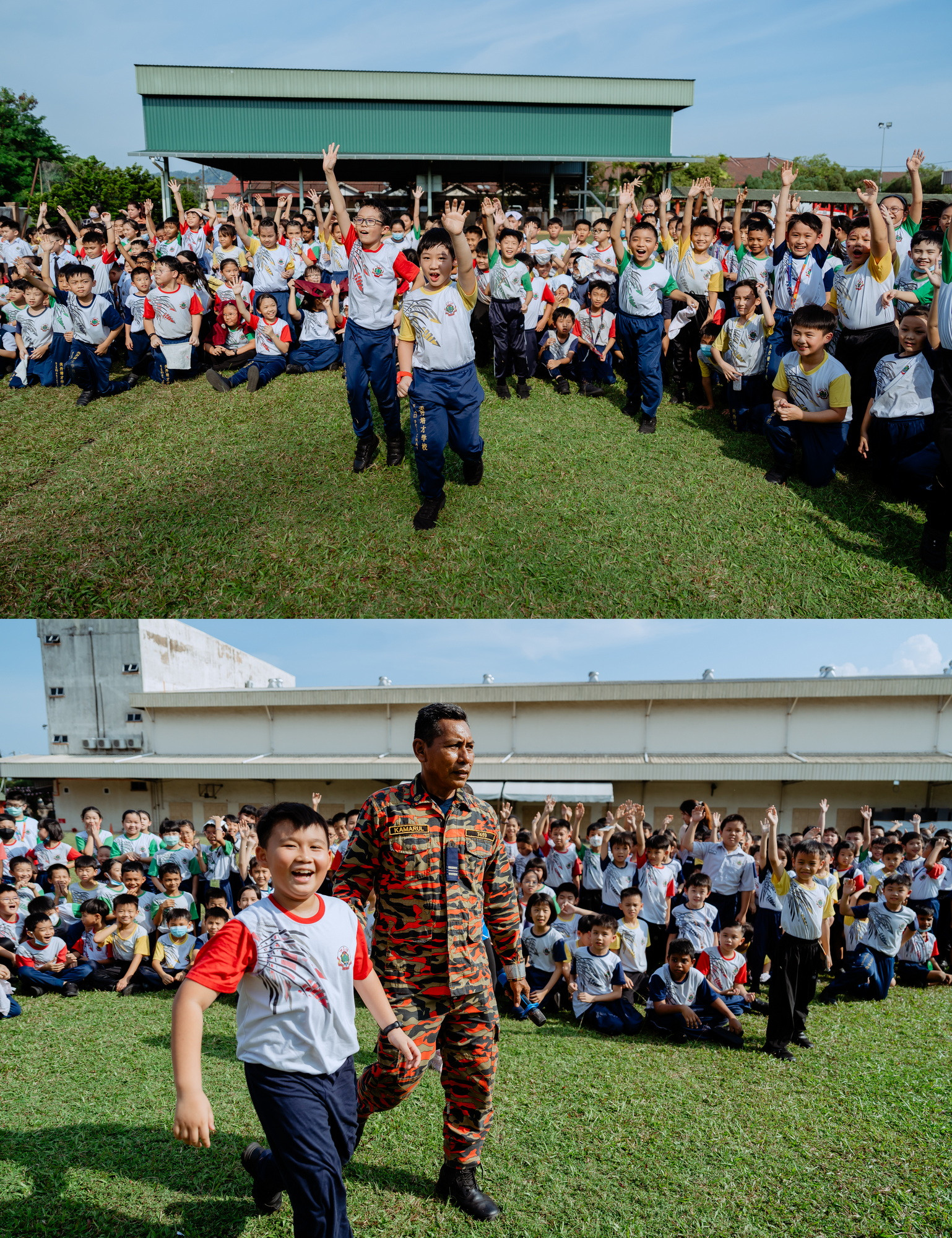 培才华校紧急疏散火警演习 teacher coordination during safety drill, presentation detail frame 07, by Famous Bridal Kuantan