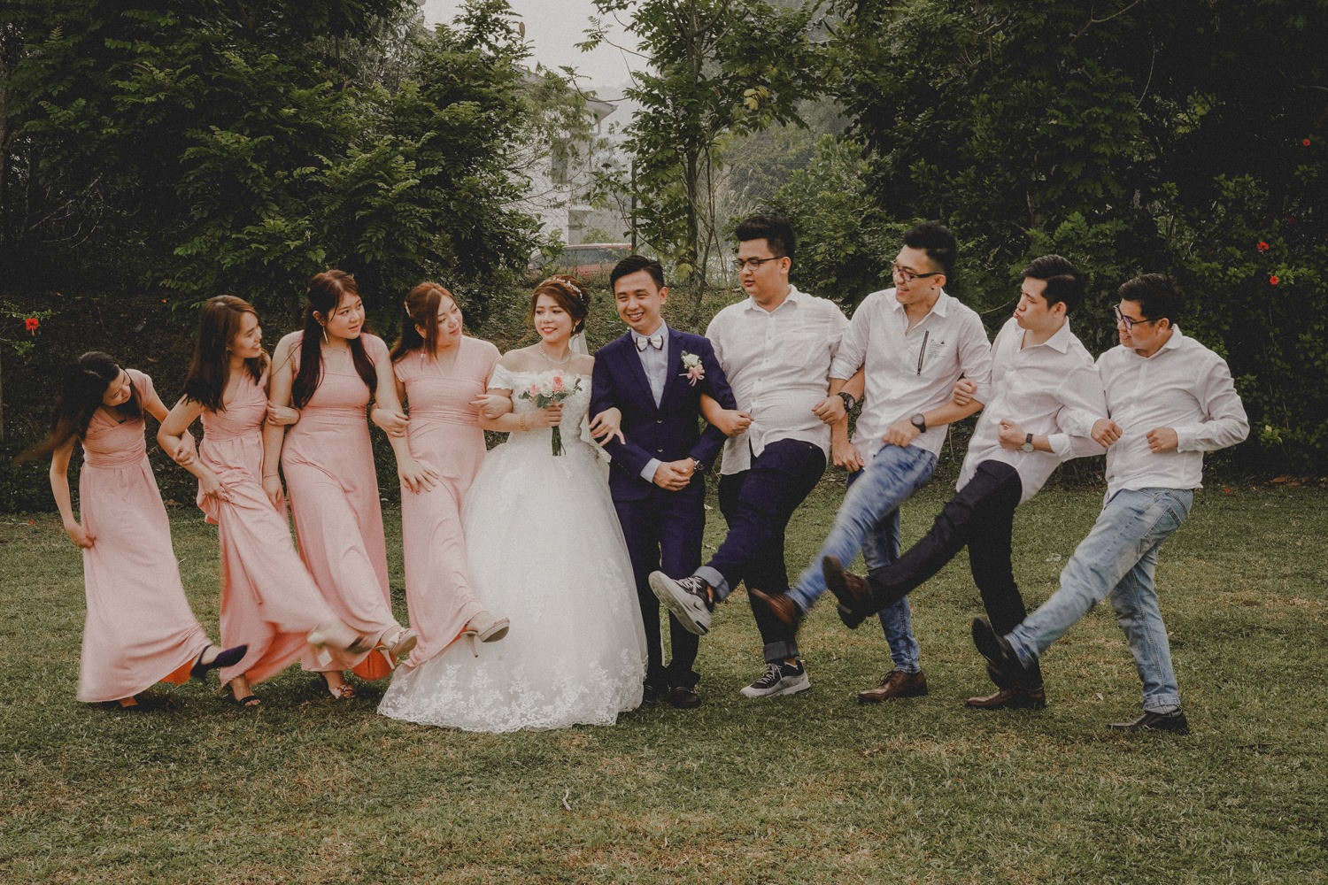 Guo Hao & Chee Ling bridal bouquet and gown detail, story opener frame 17, by Famous Bridal Kuantan