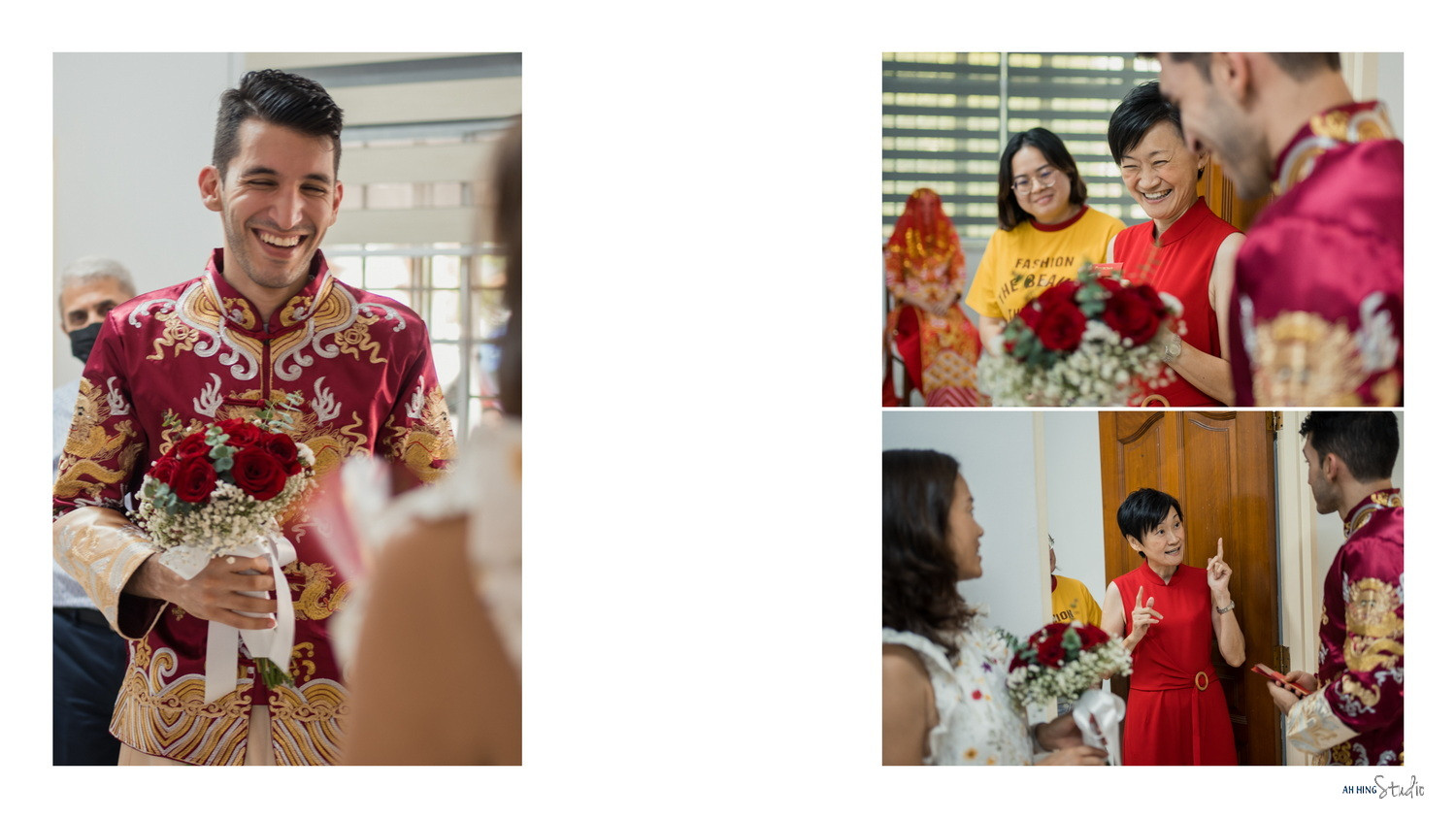 Mani & Hui Min bridal party group portrait, natural movement frame 05, by Famous Bridal Kuantan