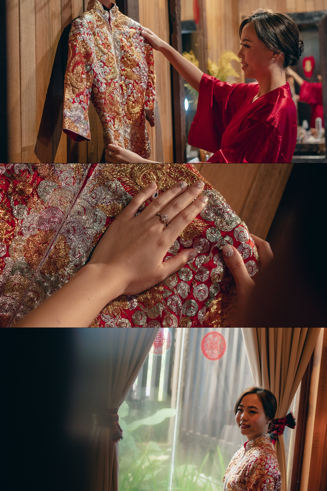 Sam & Jen bridal party group portrait, natural movement frame 05, by Famous Bridal Kuantan