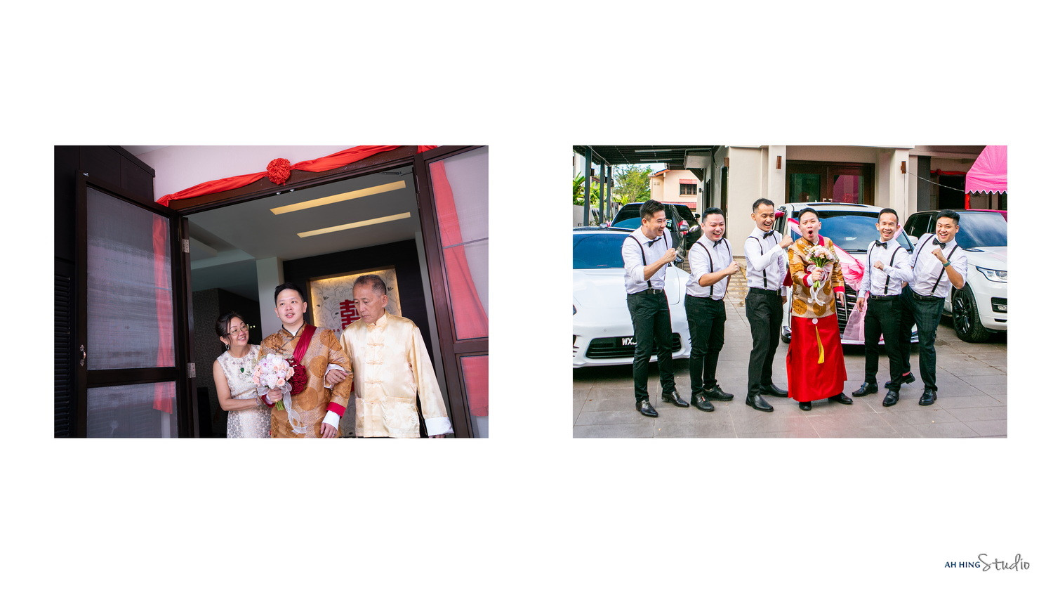 Sam & Jen wedding dinner celebration photo, guided portrait sequence frame 14, by Famous Bridal Kuantan