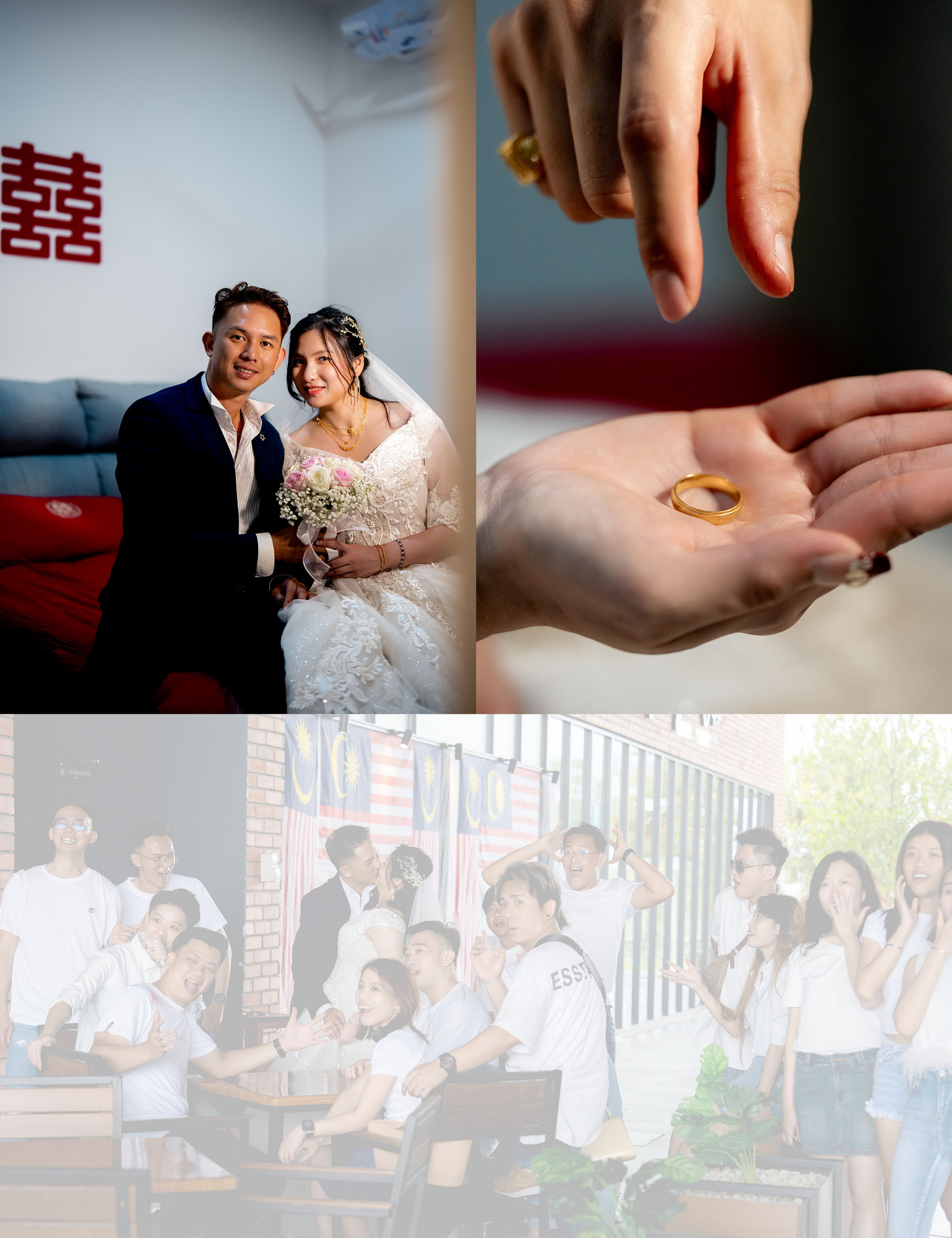 Vui Loong & Ling Ling romantic wedding couple portrait, album detail frame 20, by Famous Bridal Kuantan
