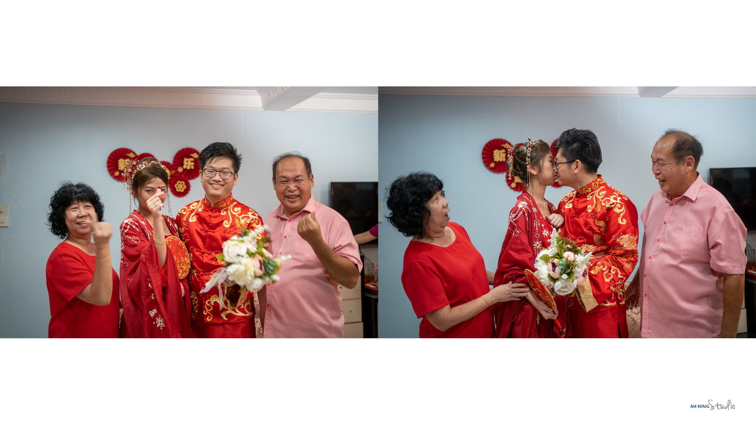 Zhen Hui & May Lee bridal party group portrait, natural movement frame 85, by Famous Bridal Kuantan