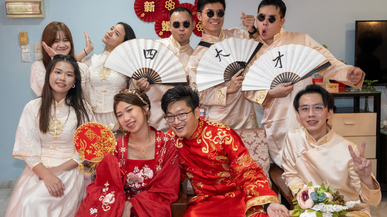 Zhen Hui & May Lee wedding ceremony entrance, family memory frame 99, by Famous Bridal Kuantan