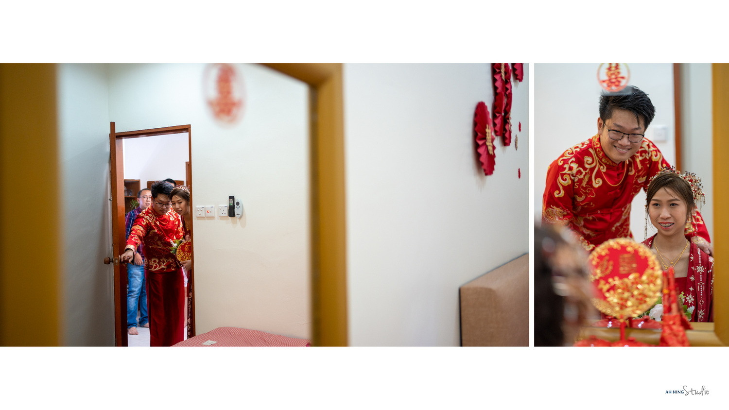 Zhen Hui & May Lee wedding dinner celebration photo, quiet in-between moment frame 154, by Famous Bridal Kuantan