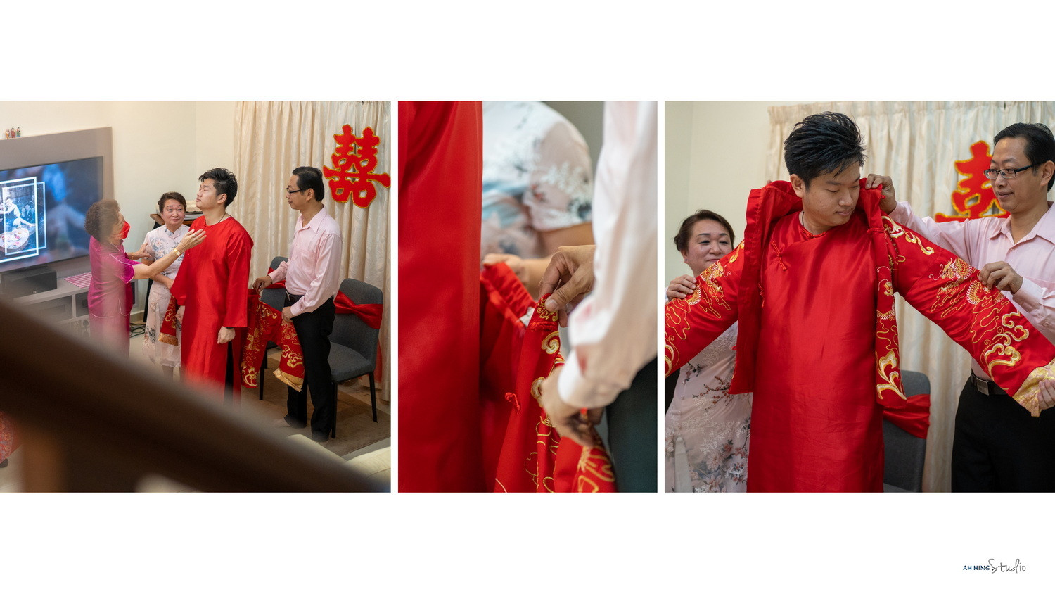 Zhen Hui & May Lee opening wedding-day documentary moment, natural movement frame 21, by Famous Bridal Kuantan
