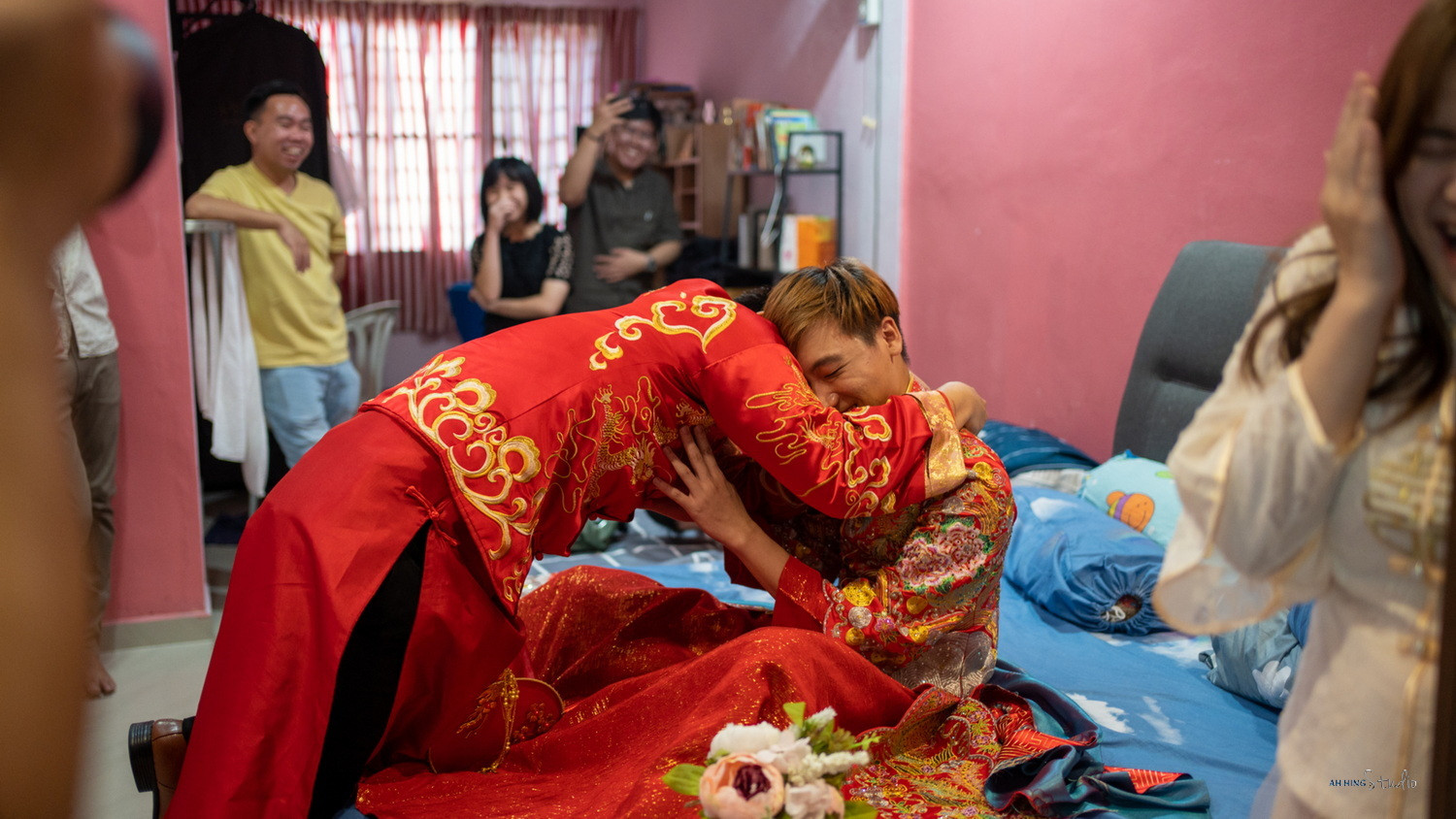 Zhen Hui & May Lee opening wedding-day documentary moment, natural movement frame 61, by Famous Bridal Kuantan