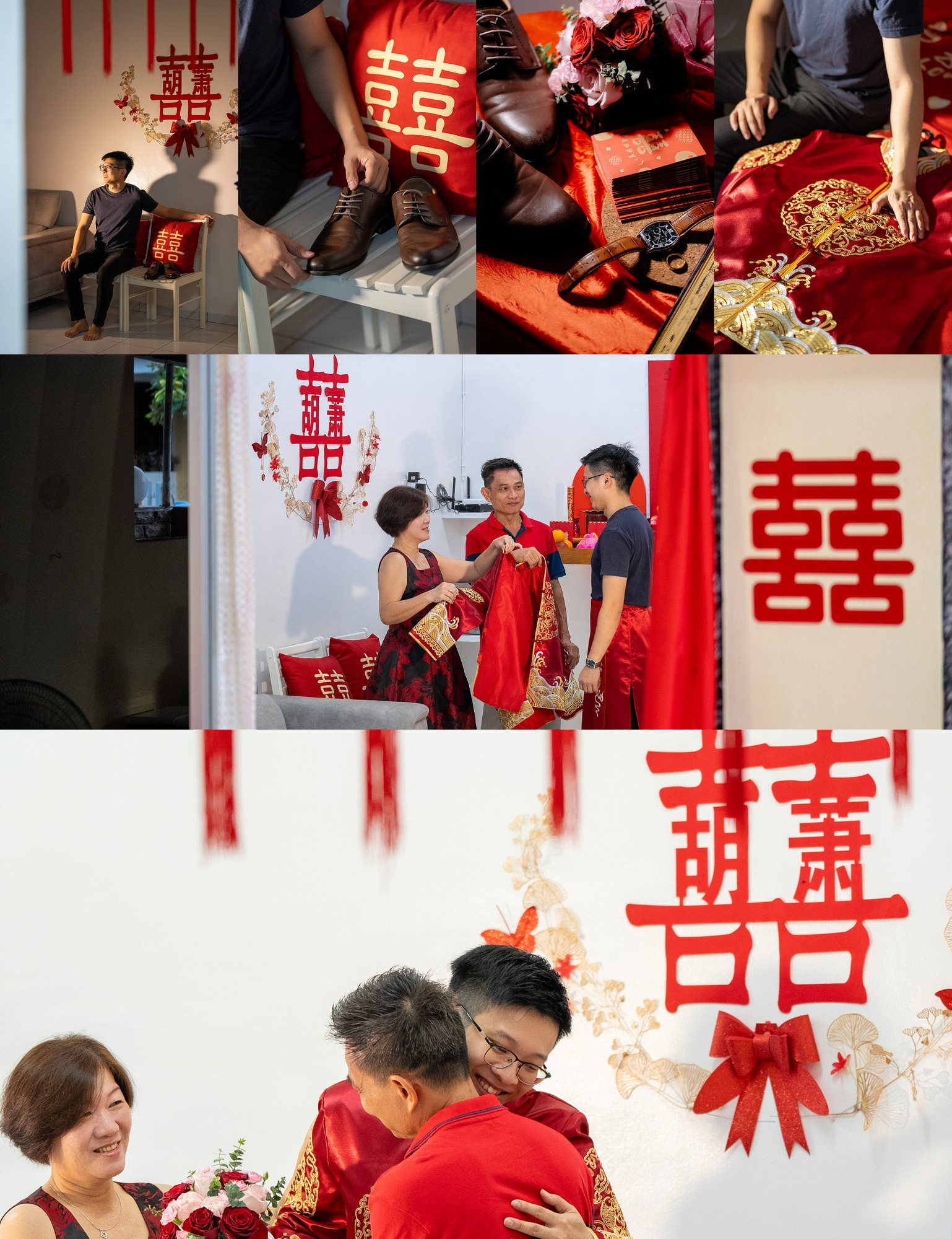 Zhen Wei & Chen Xian Chinese tea ceremony blessing, family memory frame 03, by Famous Bridal Kuantan