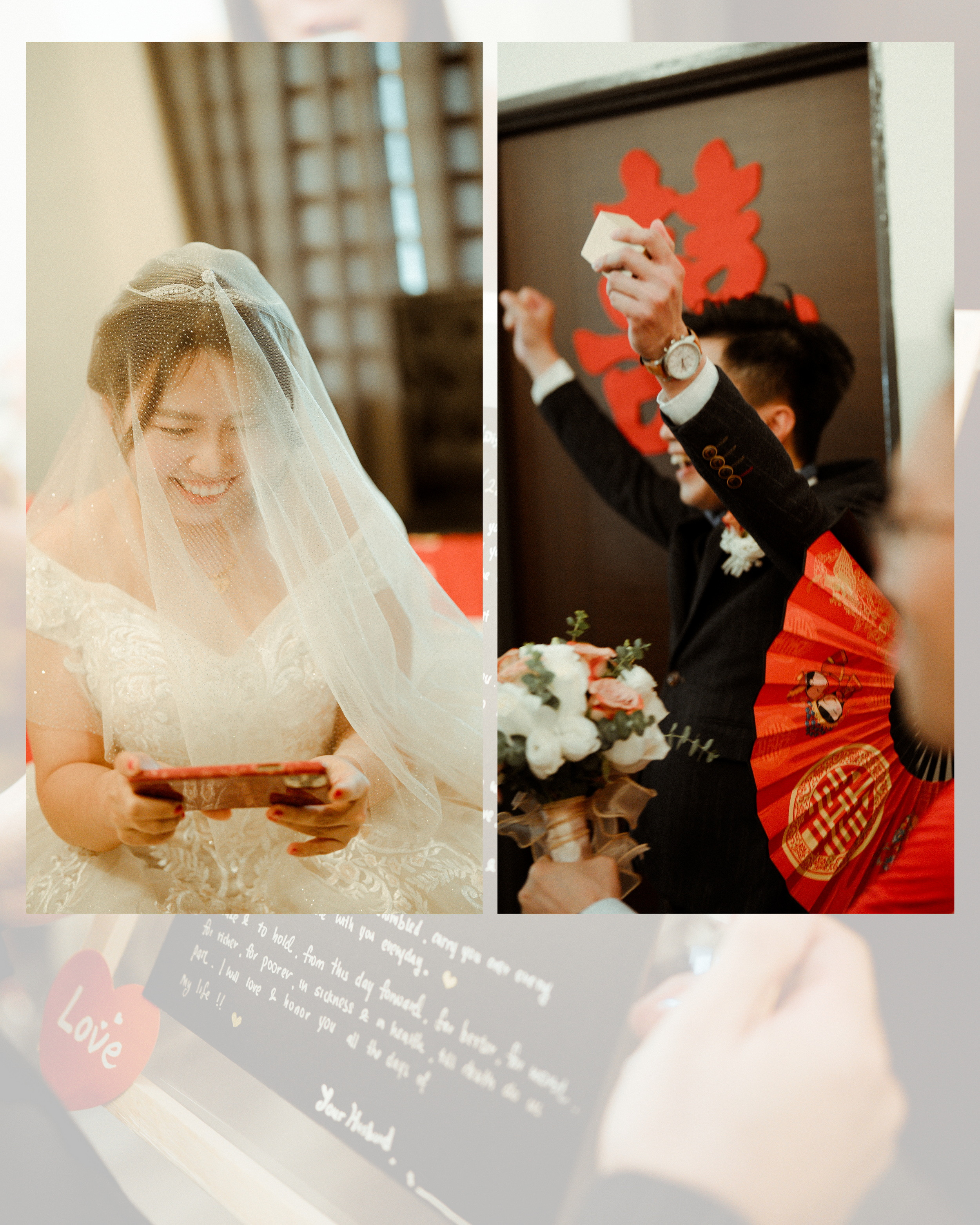 Zi Hao & Fang Yin traditional Chinese wedding detail, quiet in-between moment frame 10, by Famous Bridal Kuantan