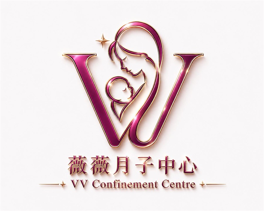 VV Confinement Centre logo with mother and baby mark