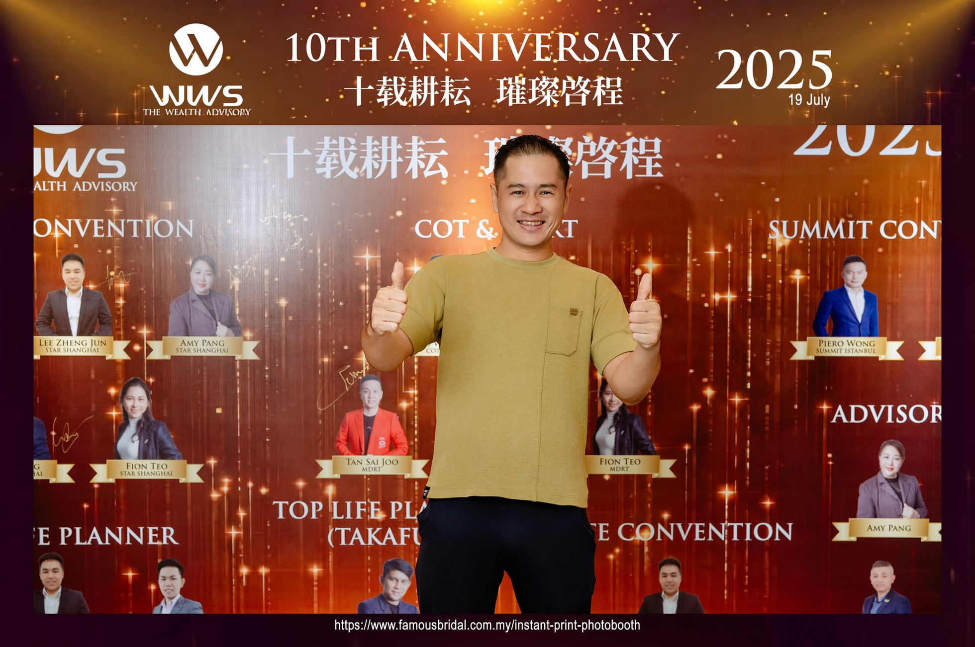 Birthday and family instant print photobooth sample in Kuantan