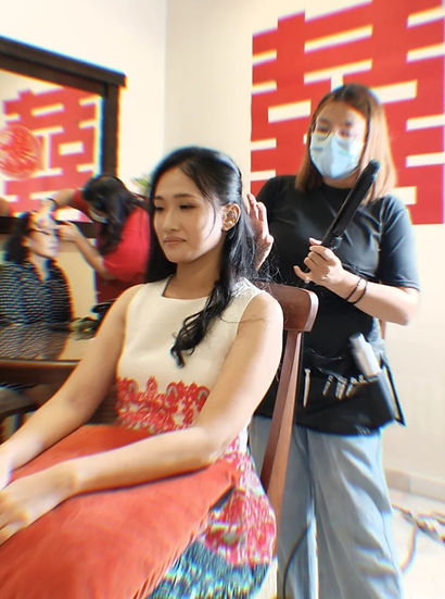 Kuantan Chinese wedding bridal makeup and hairdo
