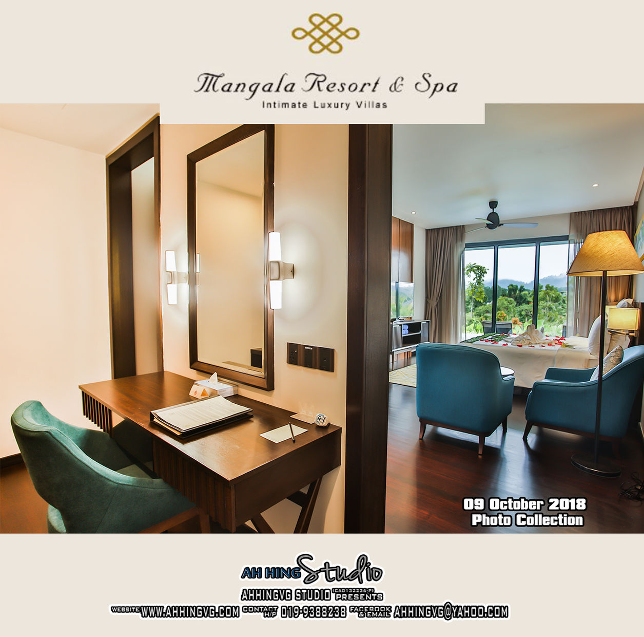 Mangala Resort and Spa room photography showing a dining table, modern interior, and resort accommodation details